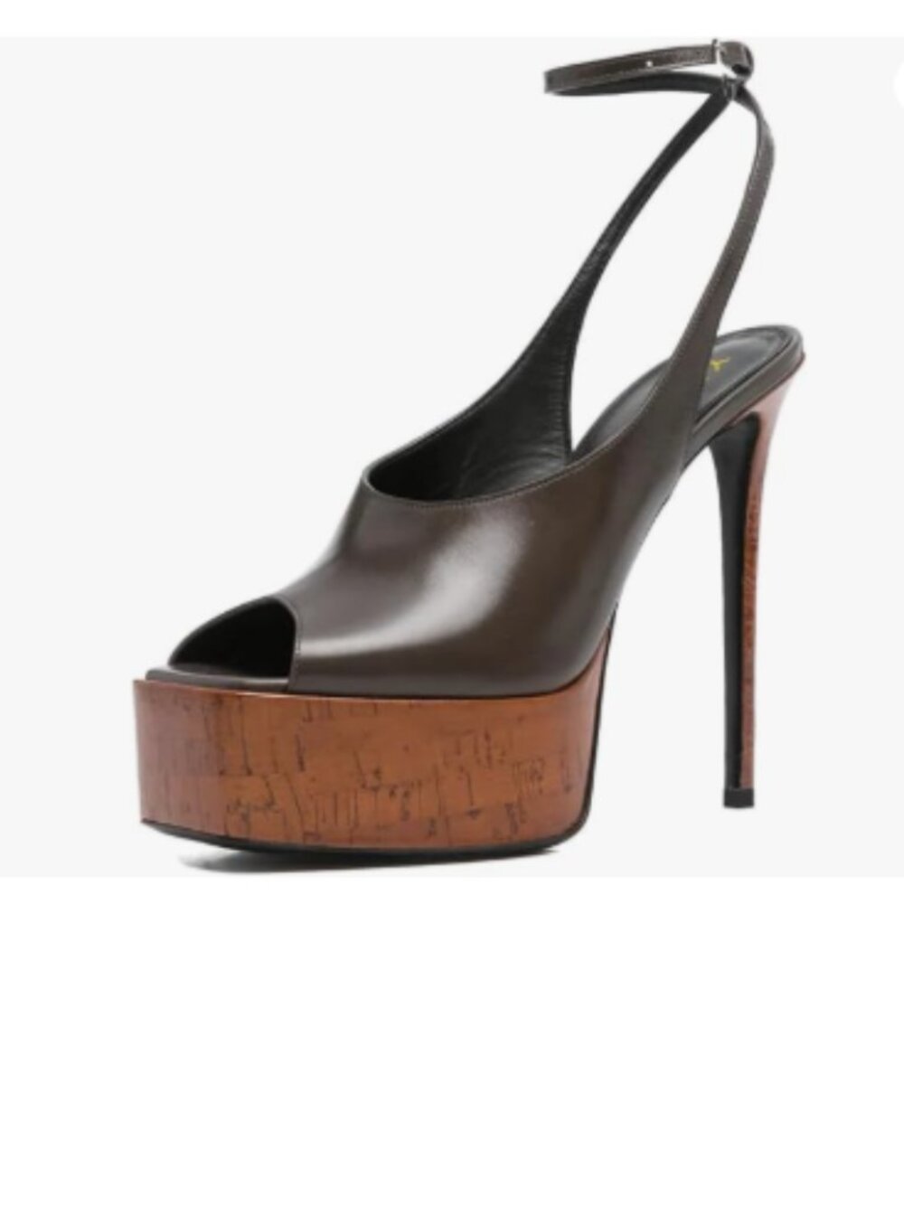 YDN Sienna Peep Toe Platform Sandals Stiletto Heels Ankle Buckled Strap Shoes